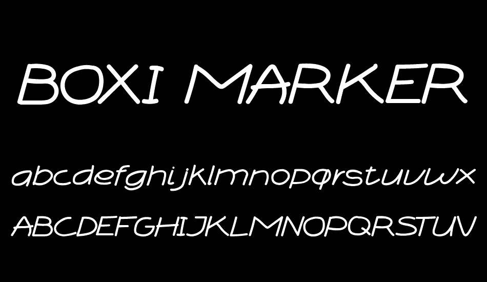 BOXI MARKER font