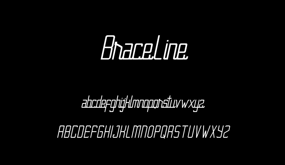 BraceLine font