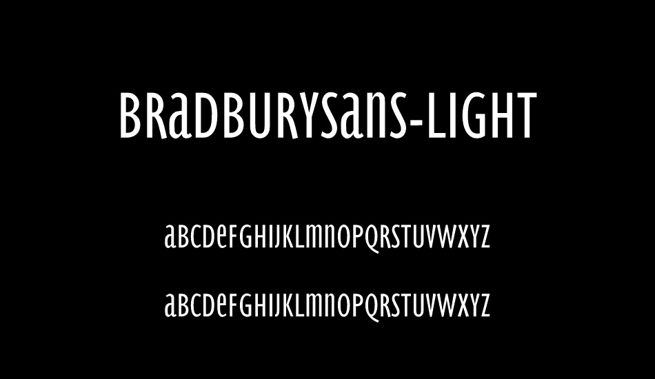 BradburySans-Light font