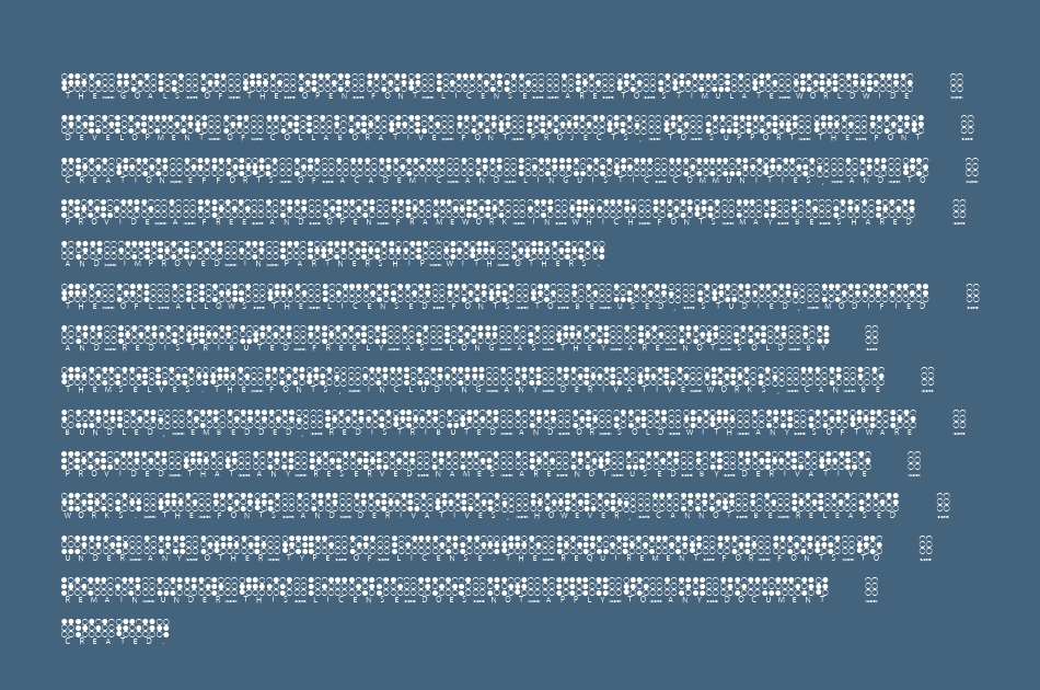 Braille Alphabet font 1