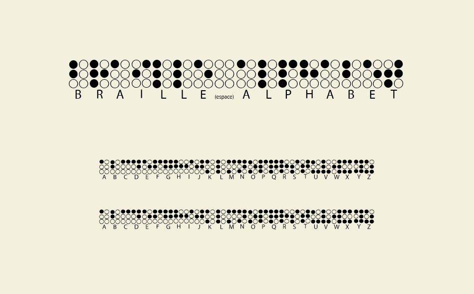 Braille Alphabet font