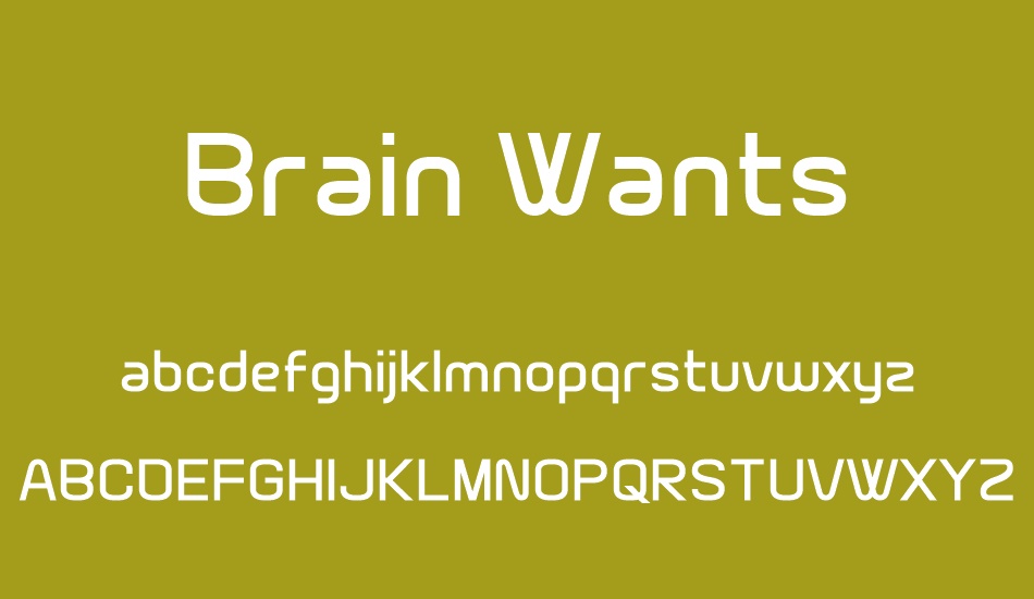 Brain Wants font