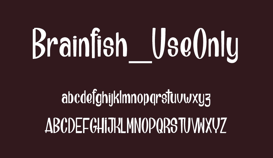 Brainfish_PersonalUseOnly font