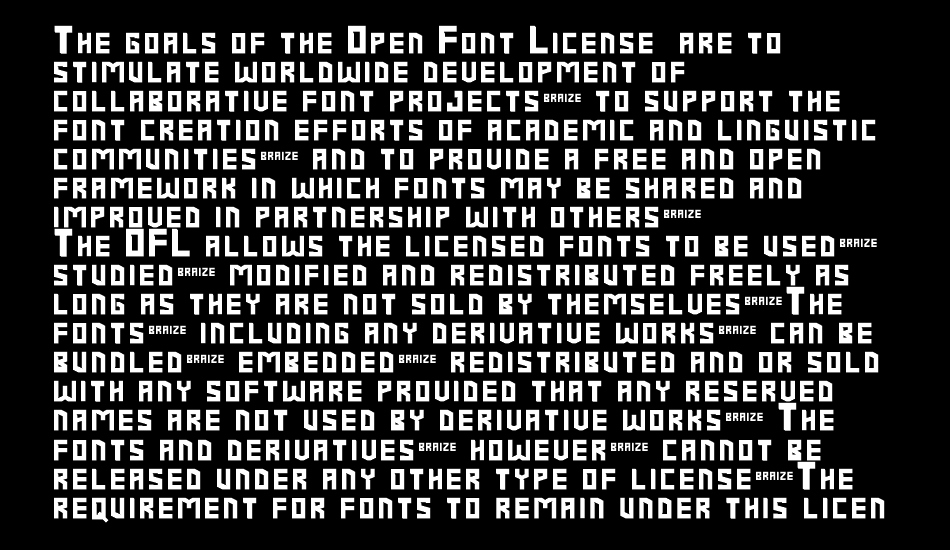 Braize-Demo font 1