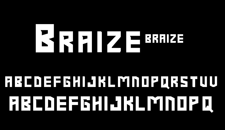 Braize-Demo font