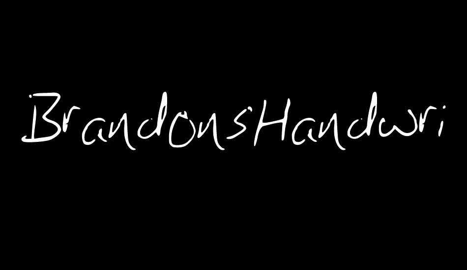 BrandonsHandwriting font big