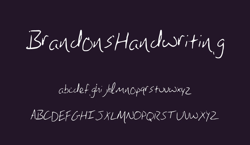 BrandonsHandwriting font