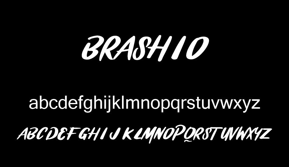 BRASHIO font