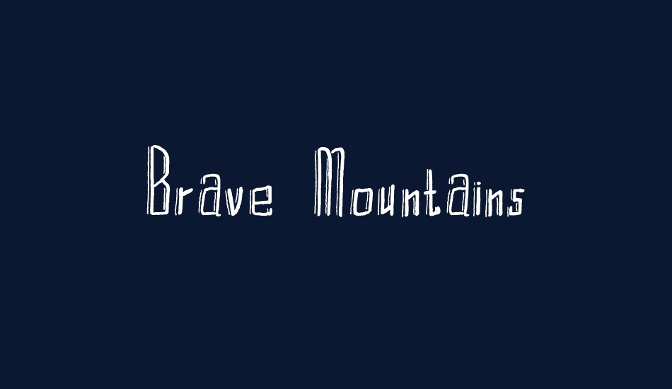 Brave Mountains font big