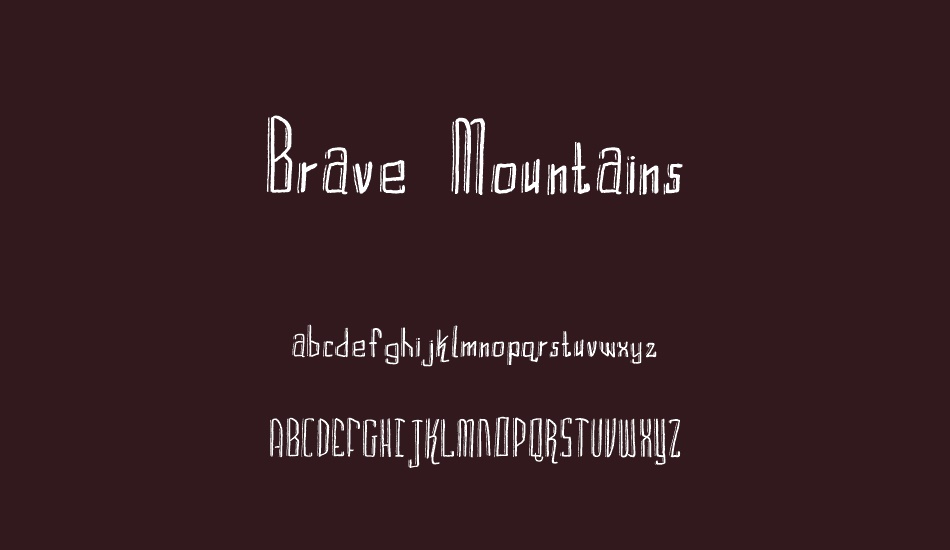 Brave Mountains font