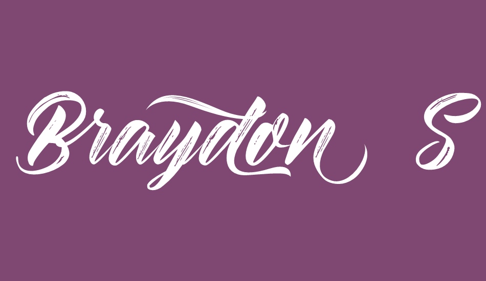 Braydon Script font big