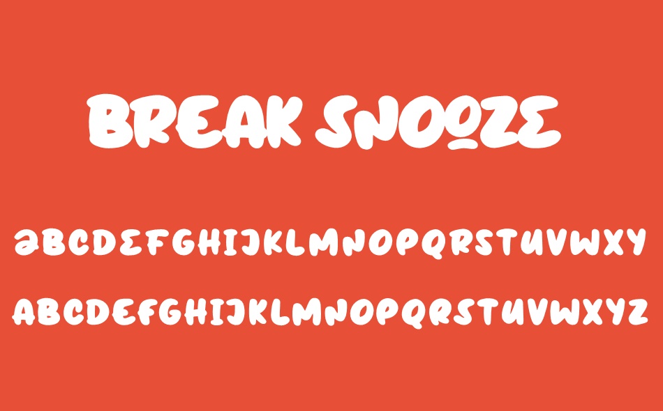 Break Snooze font