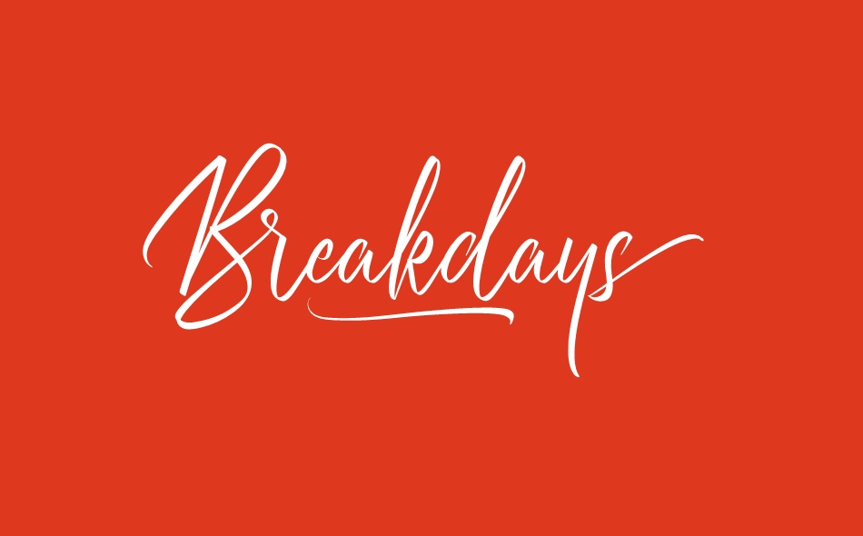 Breakdays font big