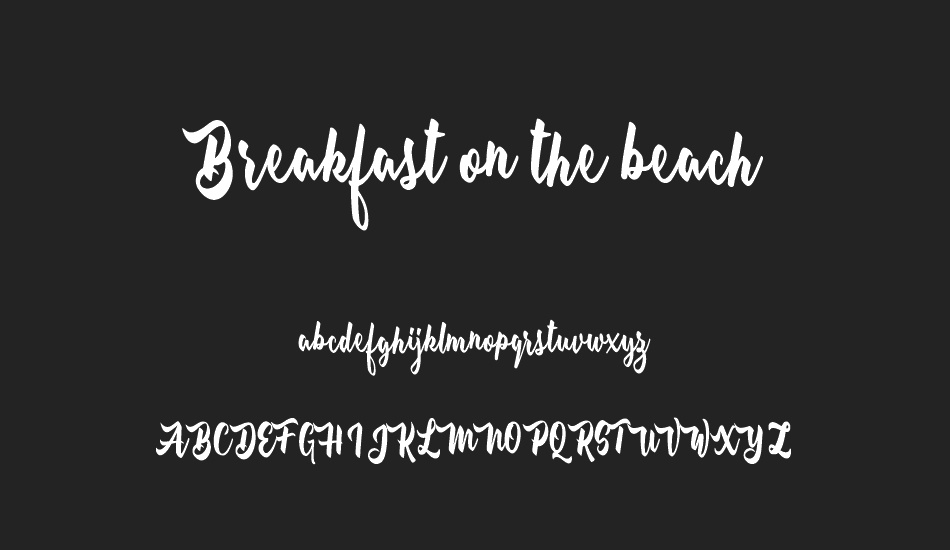 Breakfast on the beach Personal font