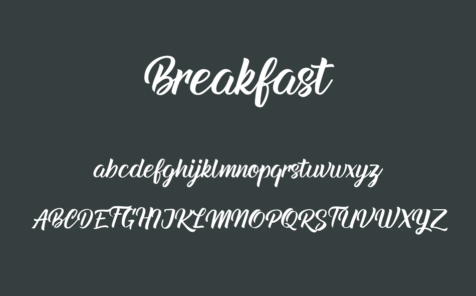 Breakfast font