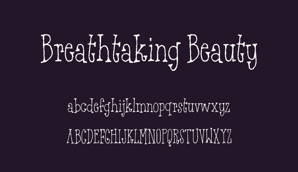 Breathtaking Beauty DEMO font