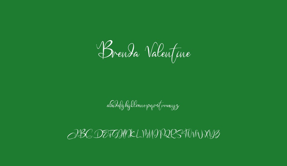 Brenda Valentine font