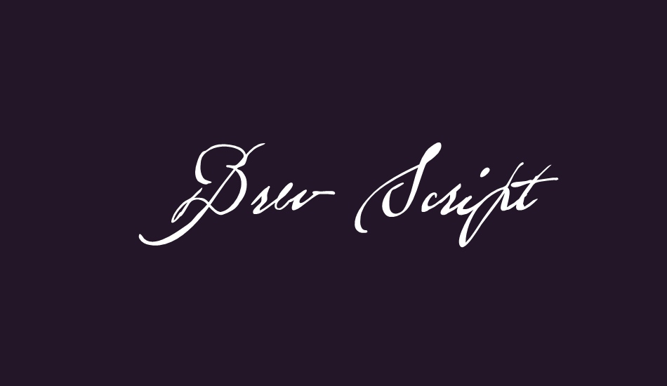 brev-script-personal-use font big