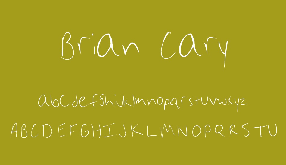 Brian Cary font