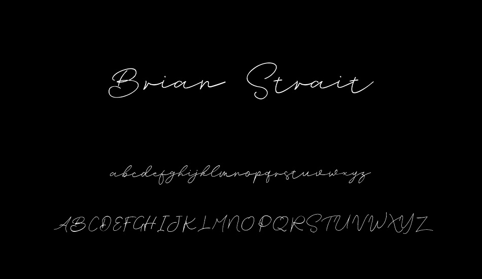 Brian Strait font