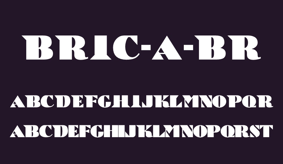 Bric-a-Braque NF font