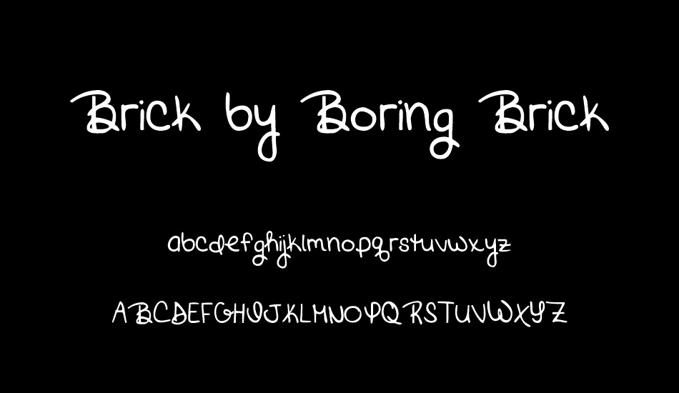 Brick by Boring Brick font