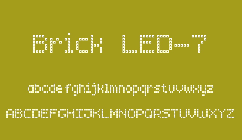 Brick LED-7 font