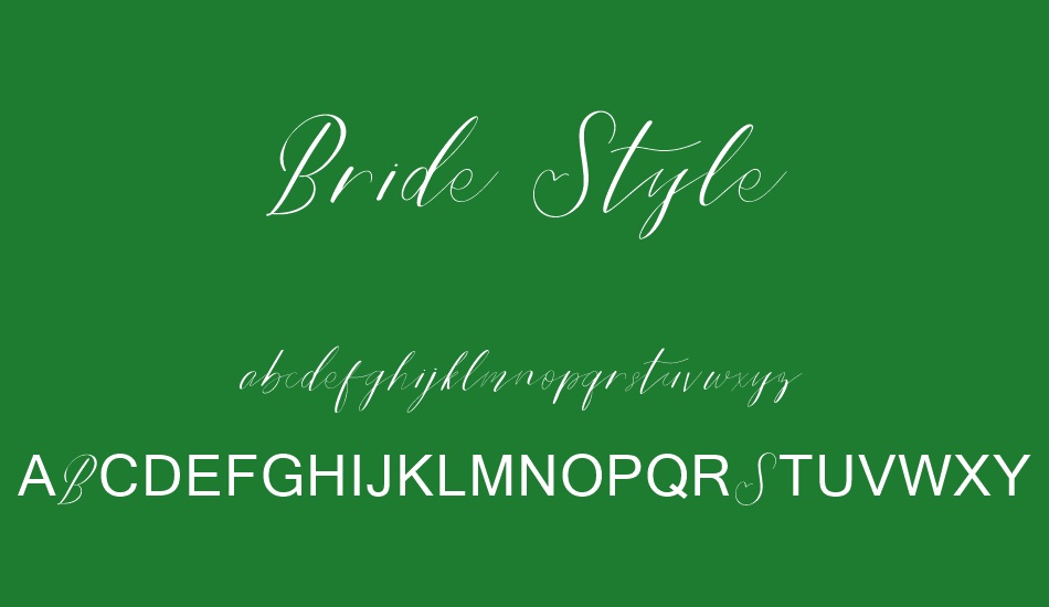 Bride Style DEMO font