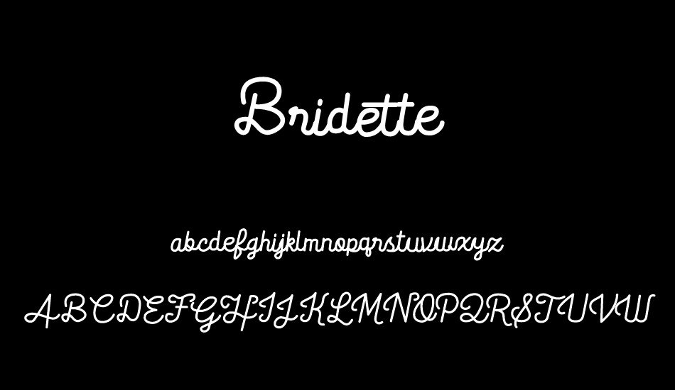 Bridette Demo font