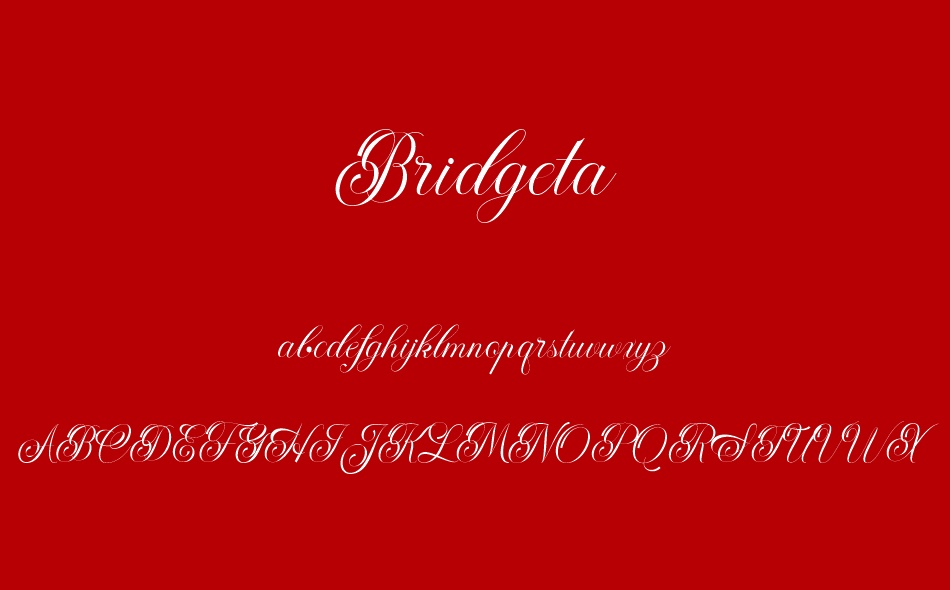 Bridgeta font