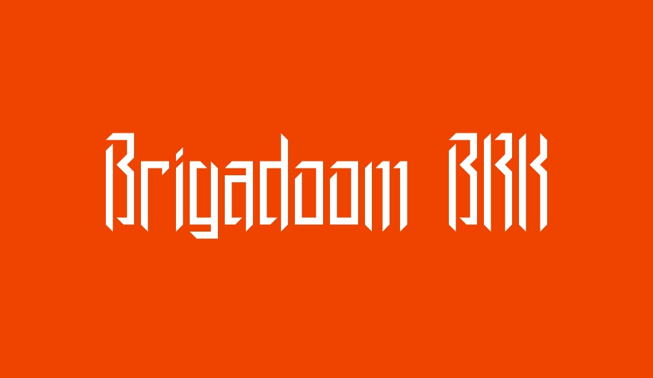 Brigadoom BRK font big