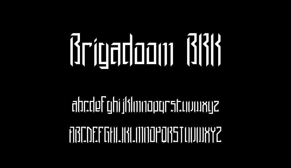 Brigadoom BRK font