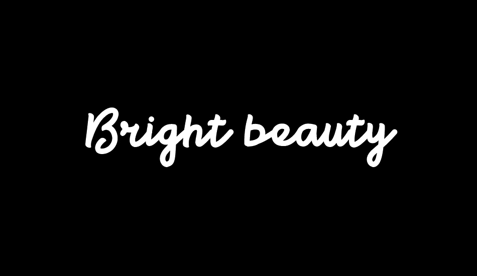 Bright beauty font big