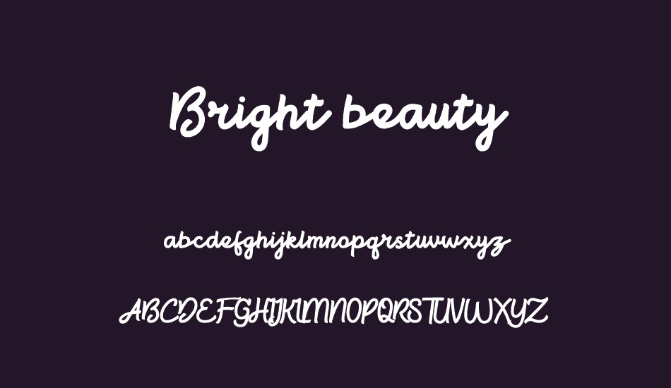 Bright beauty font