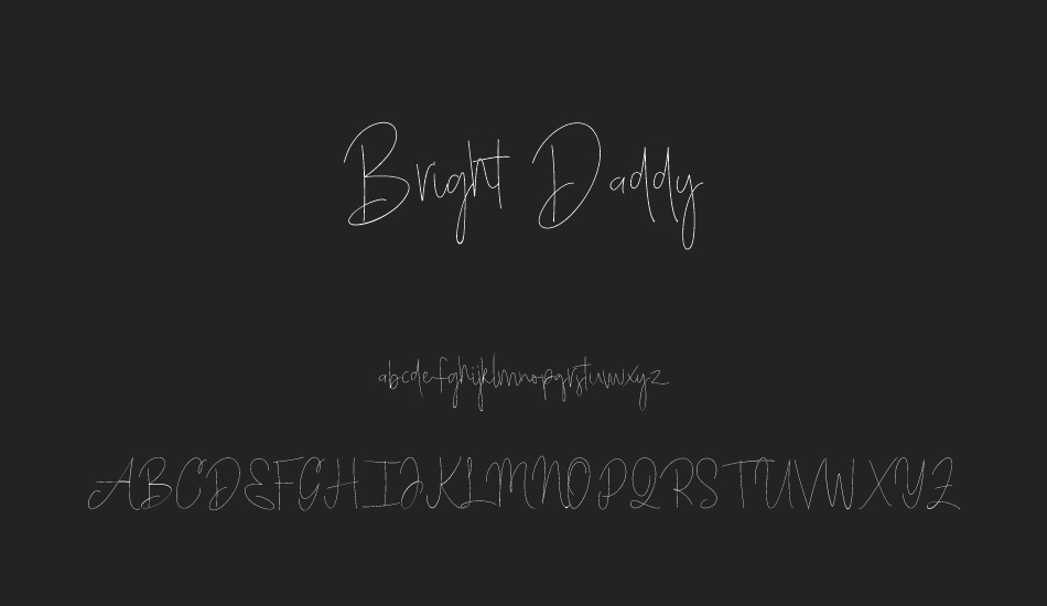 Bright Daddy font