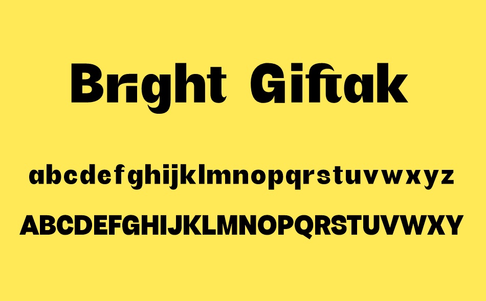 Bright Giftak font