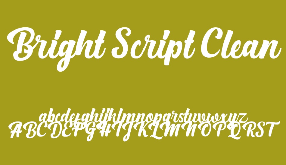 Bright Script Clean font