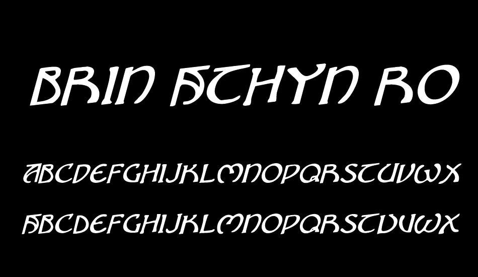 Brin Athyn Rotalic font