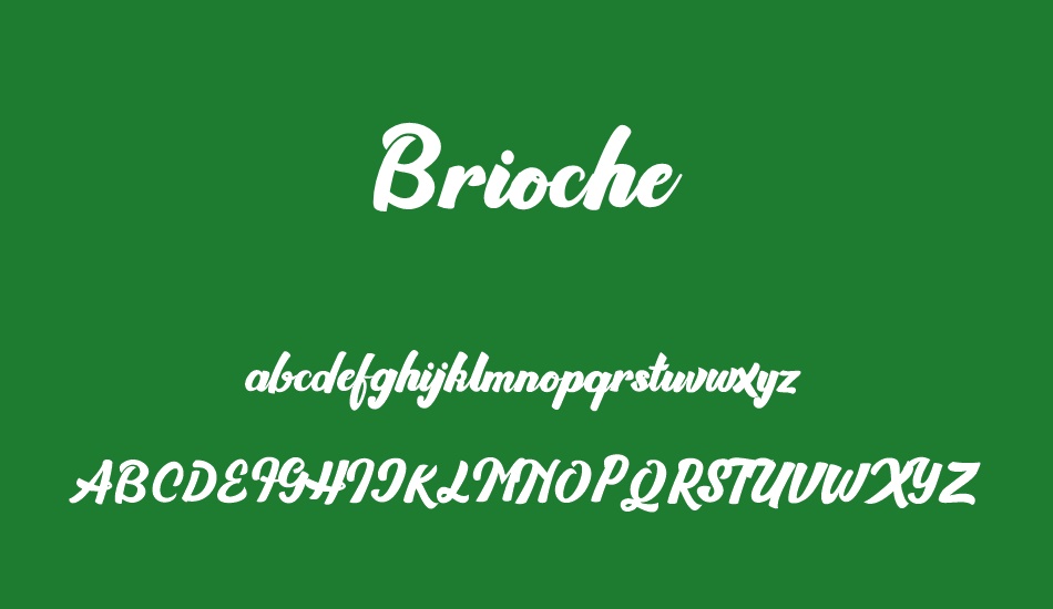 Brioche font