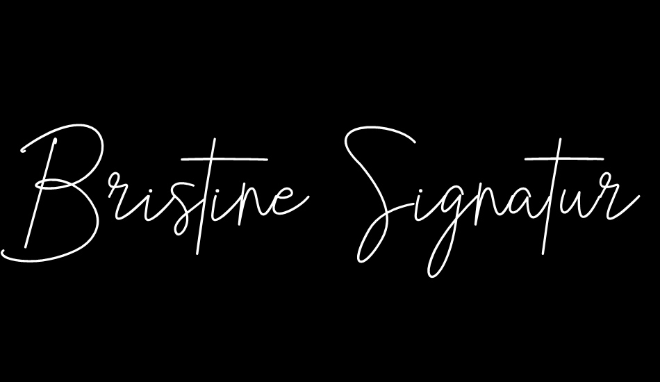 Bristine Signature Demo font big