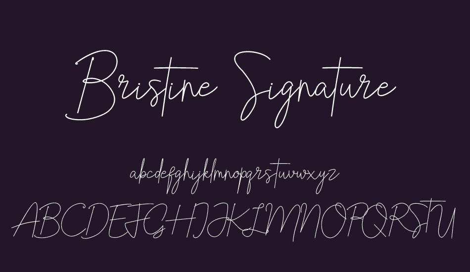 Bristine Signature Demo font