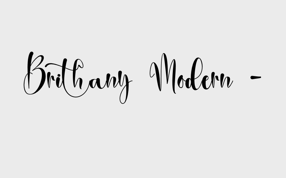 Brithany Modern font big