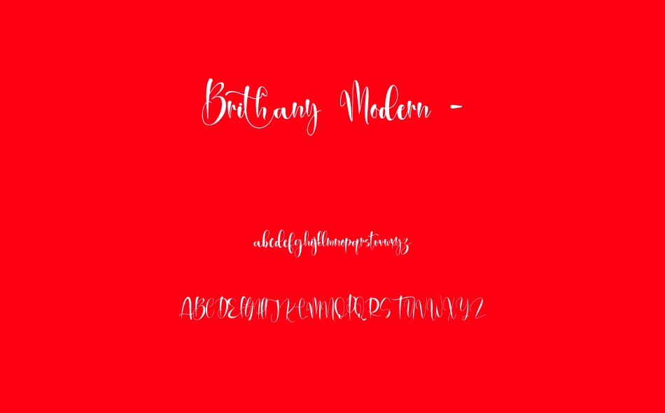 Brithany Modern font