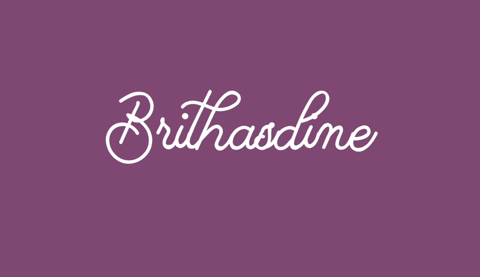 Brithasdine Free font big