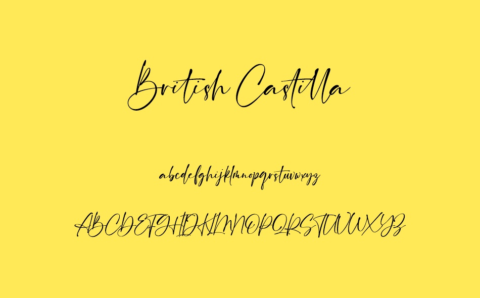 British Castilla font