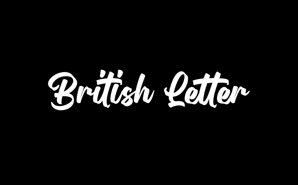 British Letter font big