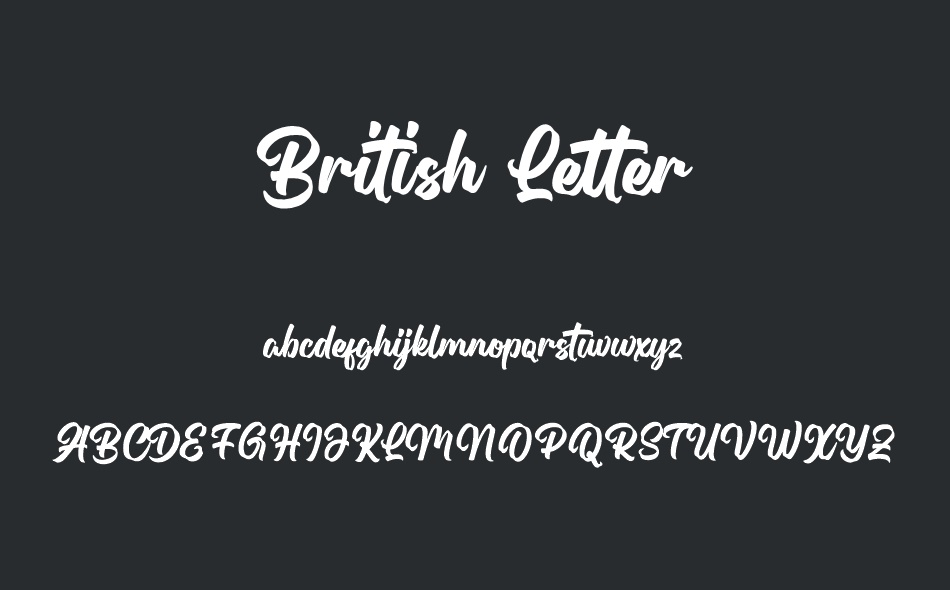 British Letter font