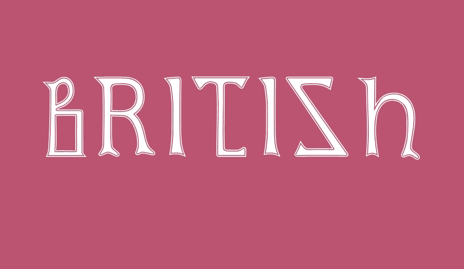 British Outline Majuscules font big