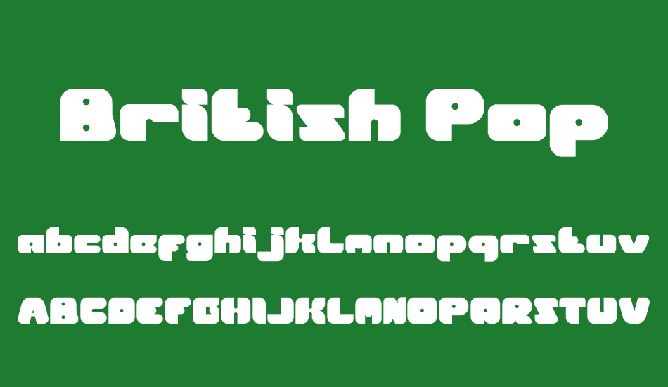 British Pop Music font