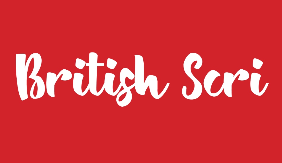 British Script font big